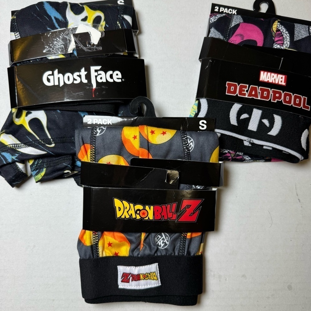 Dragon Ball Z, Deadpool, 2 Ghost Face Men's Breathable Graphic Underpants